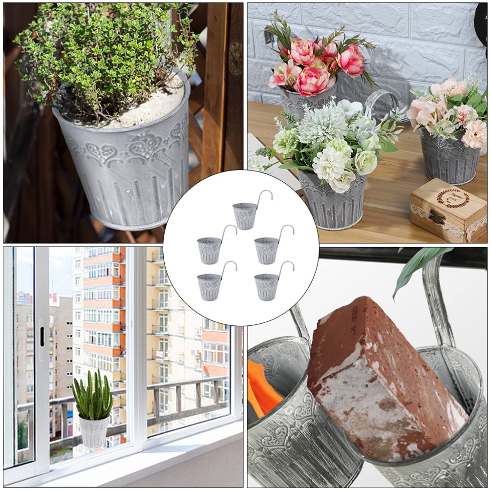 Vintage Hanging Metal Planter for Stylish Displays