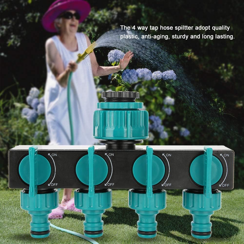 4-Way Adjustable Garden Hose Splitter