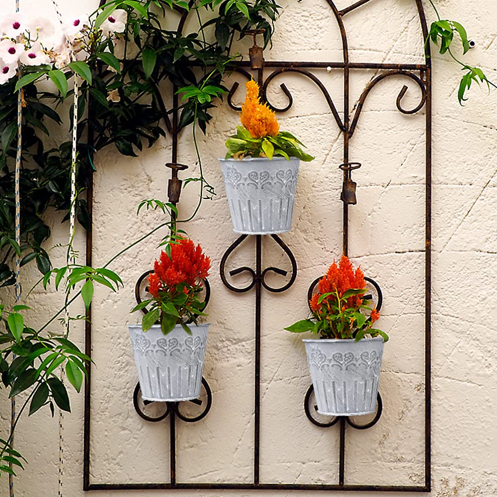 Vintage Hanging Metal Planter for Stylish Displays