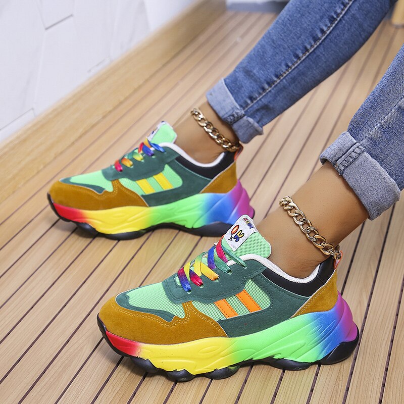 Vibrant Rainbow Sneakers for Ultimate Comfort
