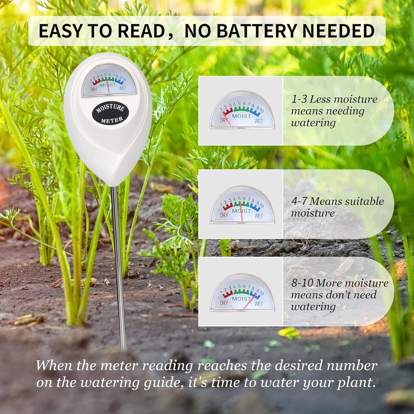 Accurate Soil Moisture Meter for Plants