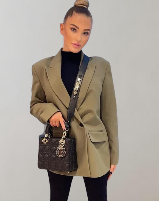 Elegant Women's Double-Breasted Office Blazer