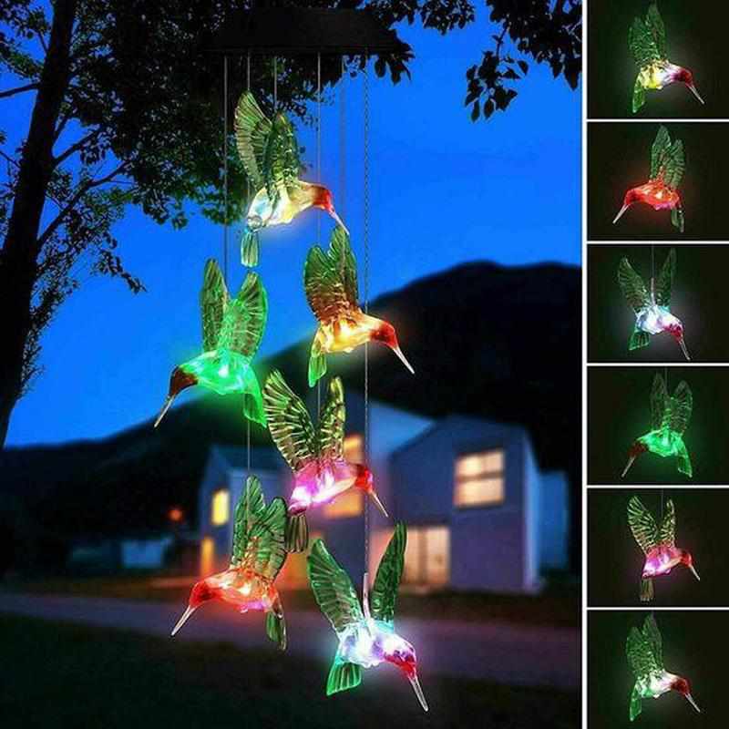 Color-Changing Hummingbird Wind Chime