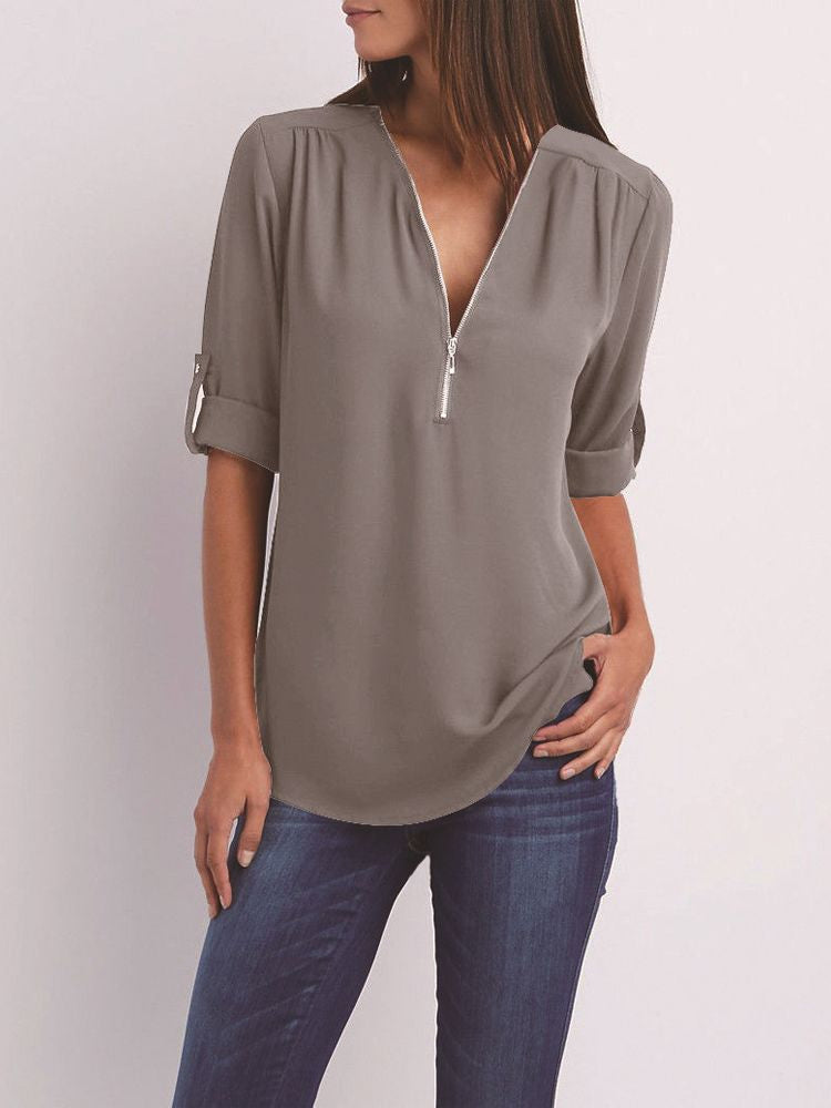 Maxime™ Stylish Loose Long Sleeve Blouse