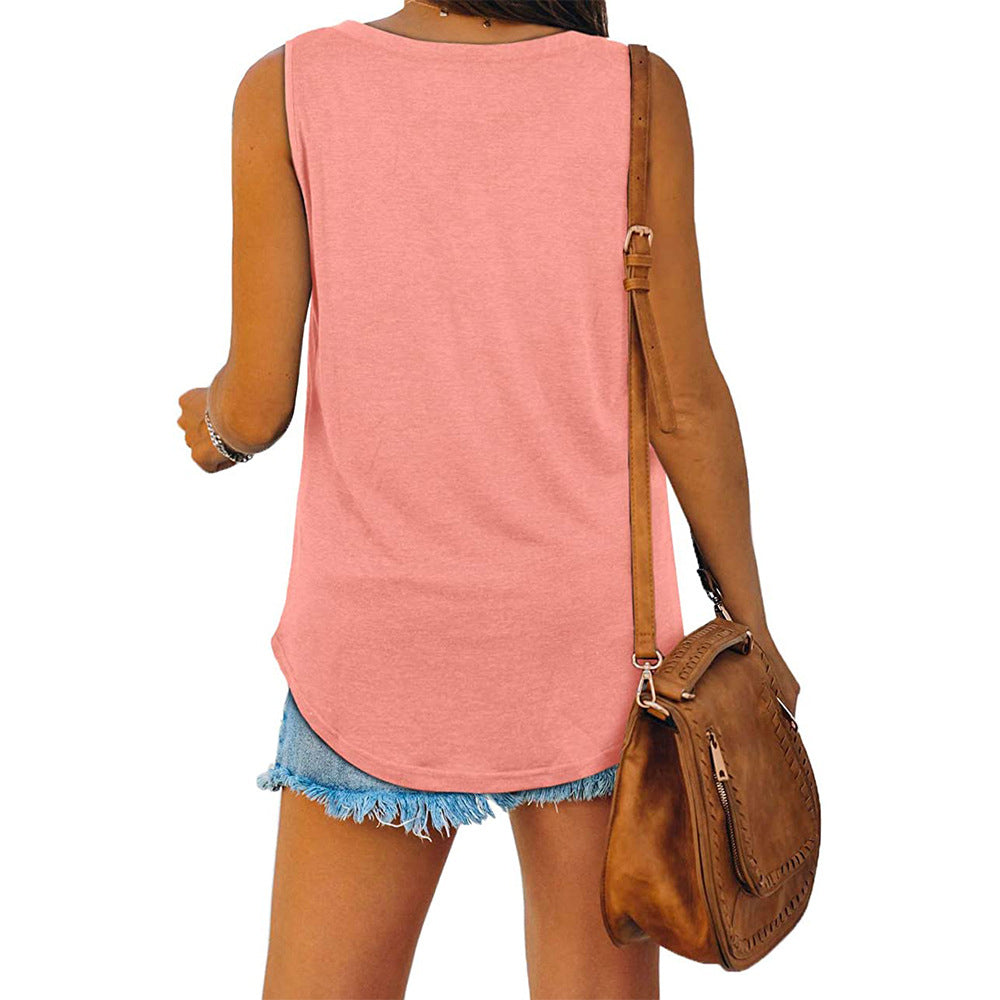 Chic V-Neck Tank Top for Summer
