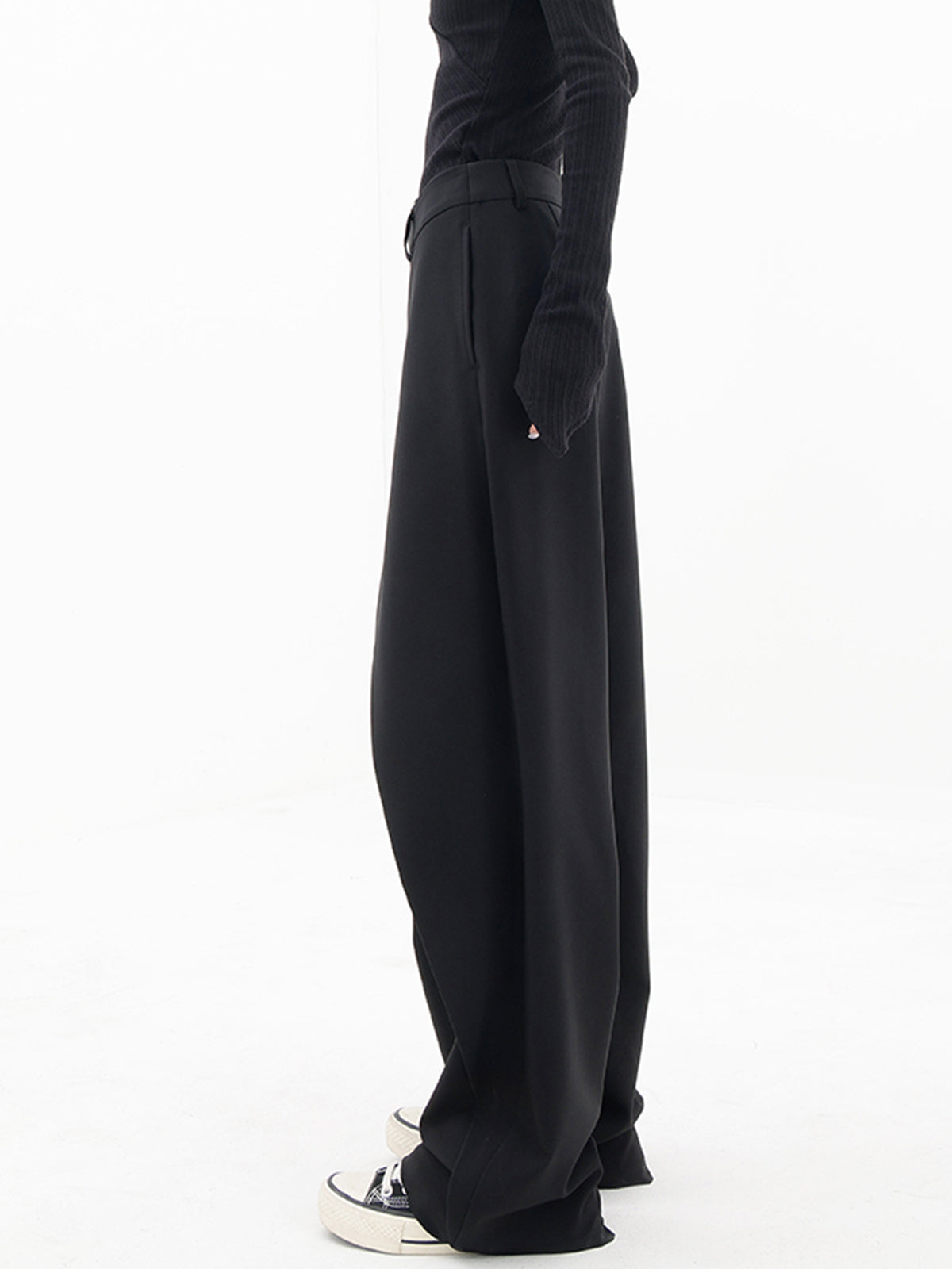 Asymmetrical Baggy Casual Pants for Leisure