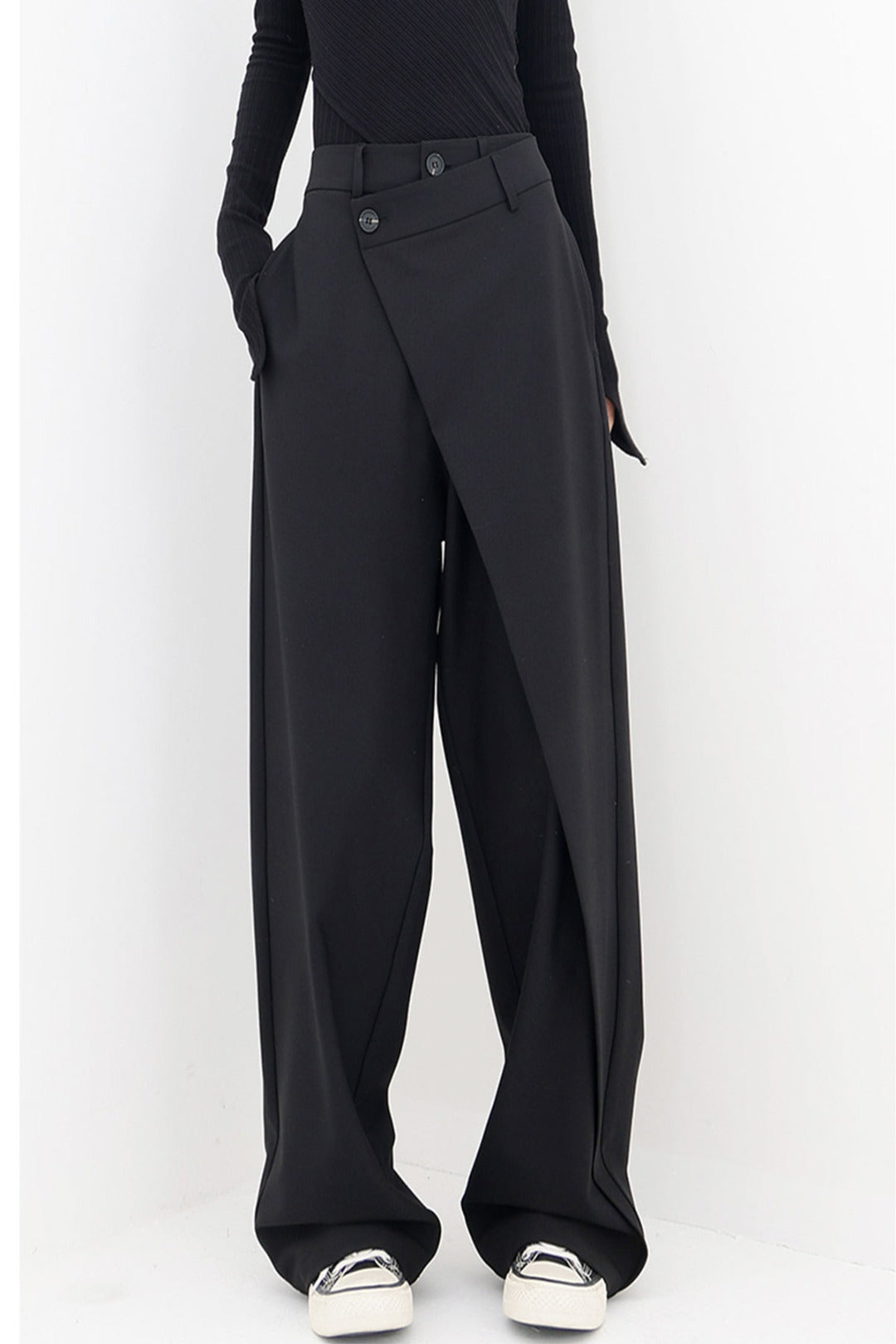 Asymmetrical Baggy Casual Pants for Leisure
