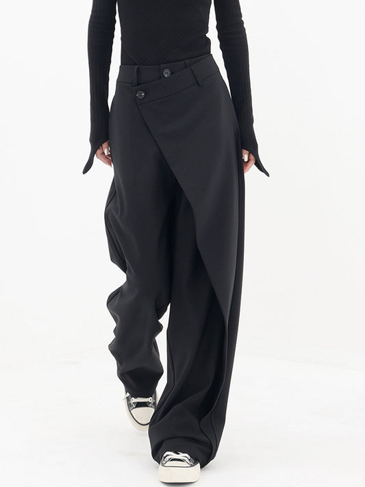 Asymmetrical Baggy Casual Pants for Leisure