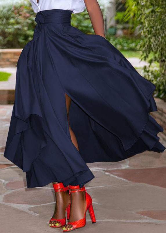 Elegant Lace-Up Skirt with Back Zipper