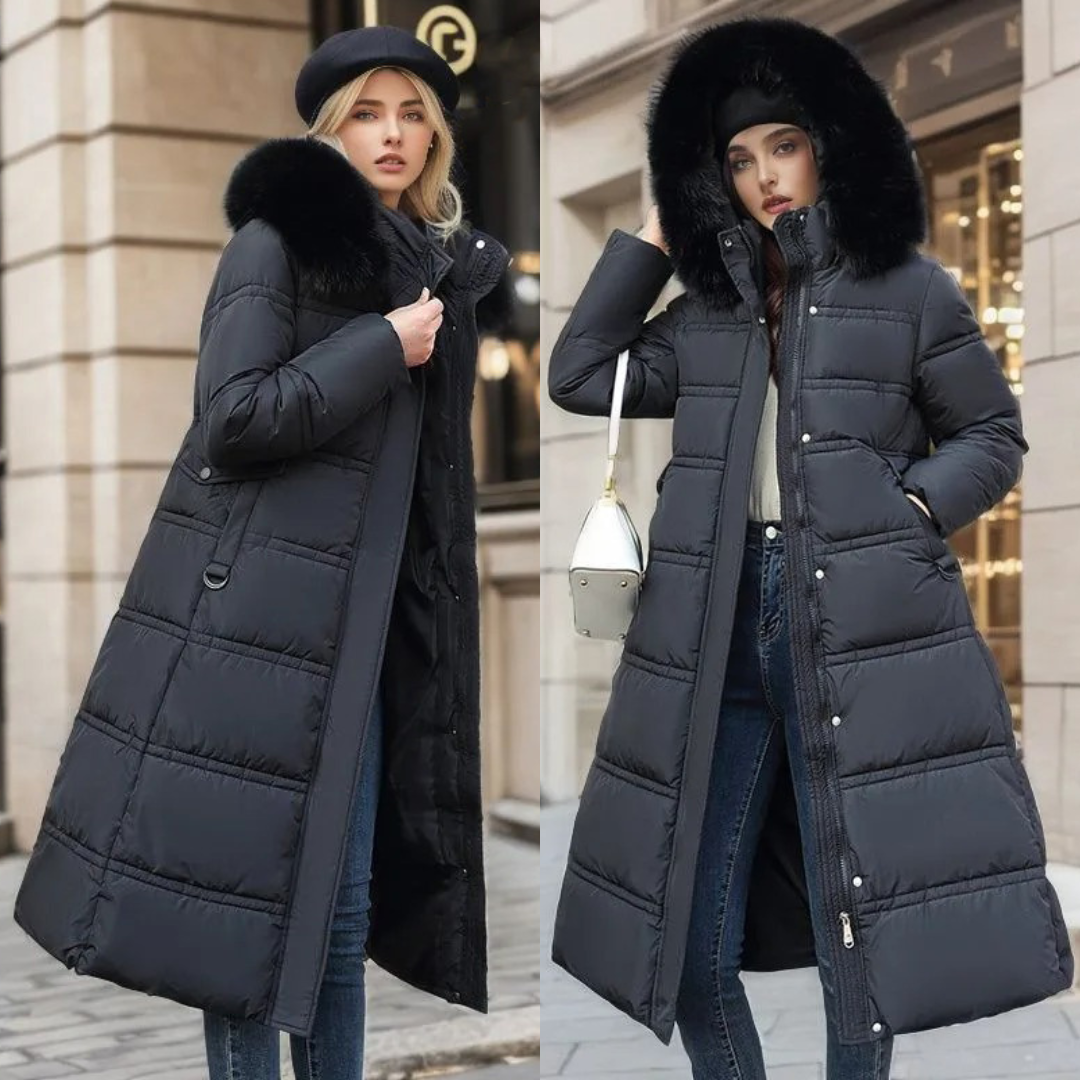 Luxurious Women's Winter Coat with Faux Fur