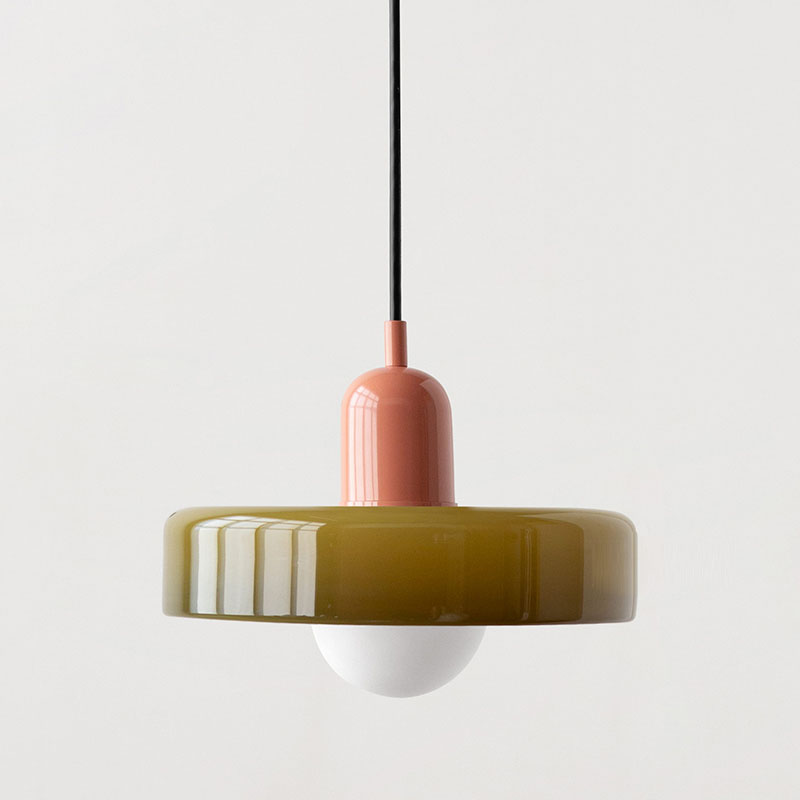 LUMINOUS ARTISAN – Elegant Colored Glass Pendant Lamp