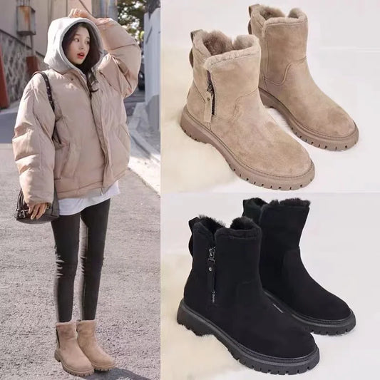 Stylish Mid-Calf Snow Boots for Women