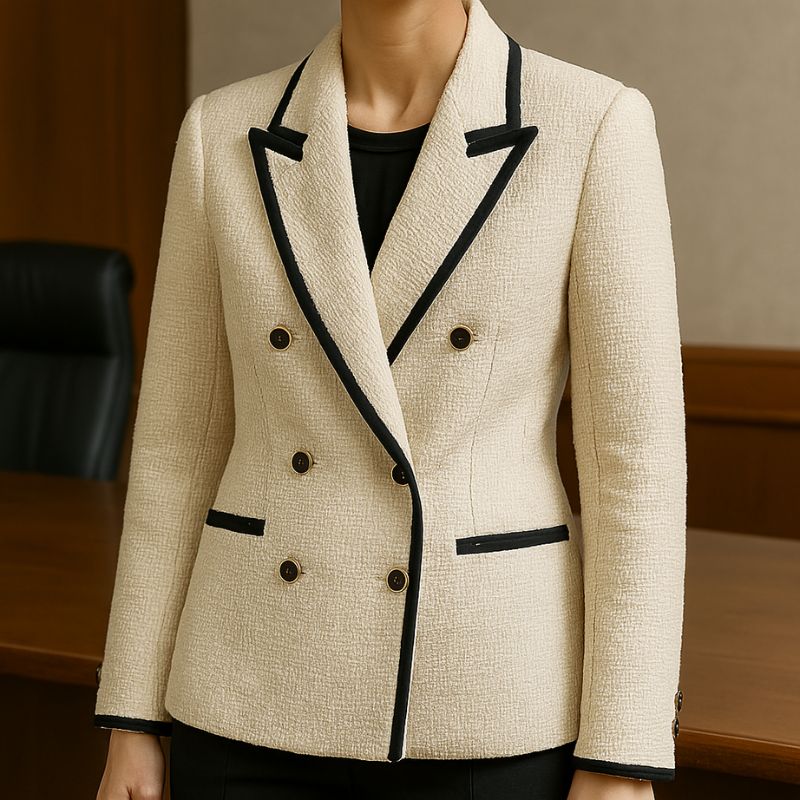 Stylish Women's Double-Breasted Casual Blazer