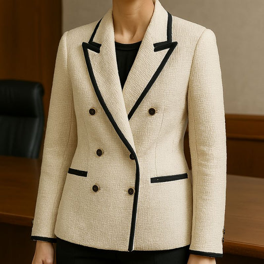 Stylish Women's Double-Breasted Casual Blazer