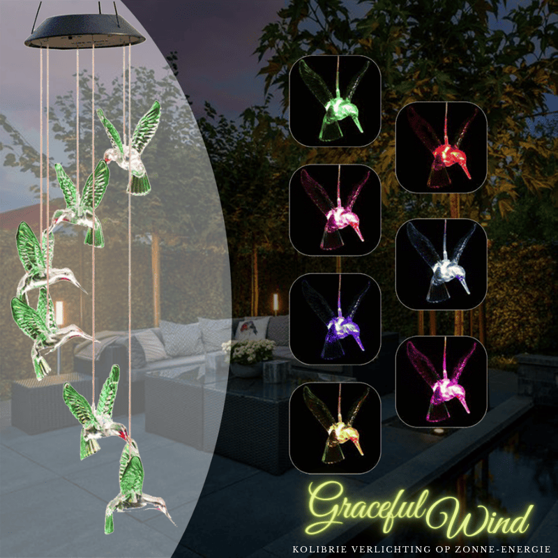 Color-Changing Hummingbird Wind Chime
