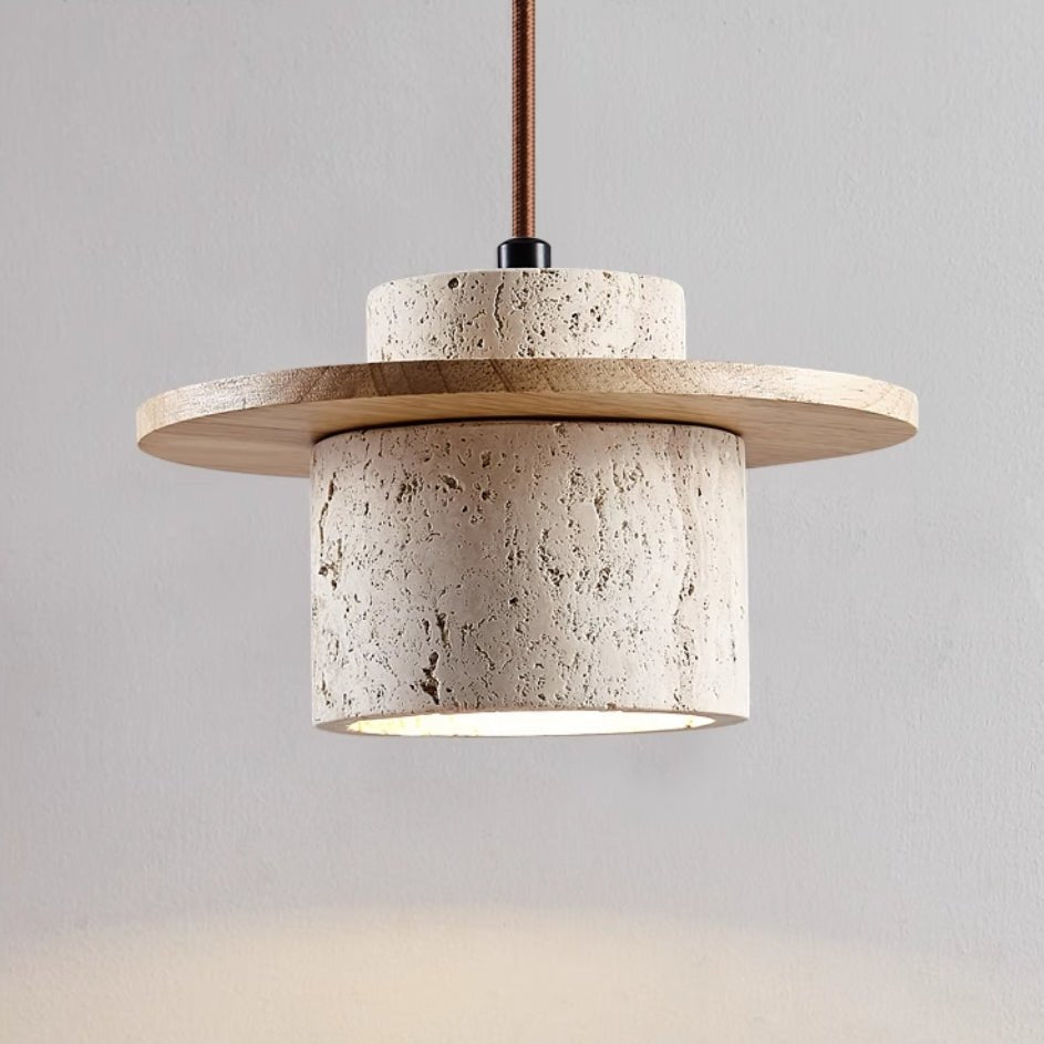 LUMINAIRE – Elegant Travertine Pendant Lamp