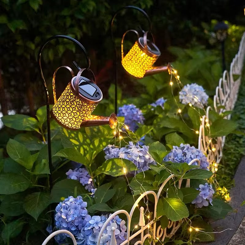 Enchanting Solar Watering Can Lamp