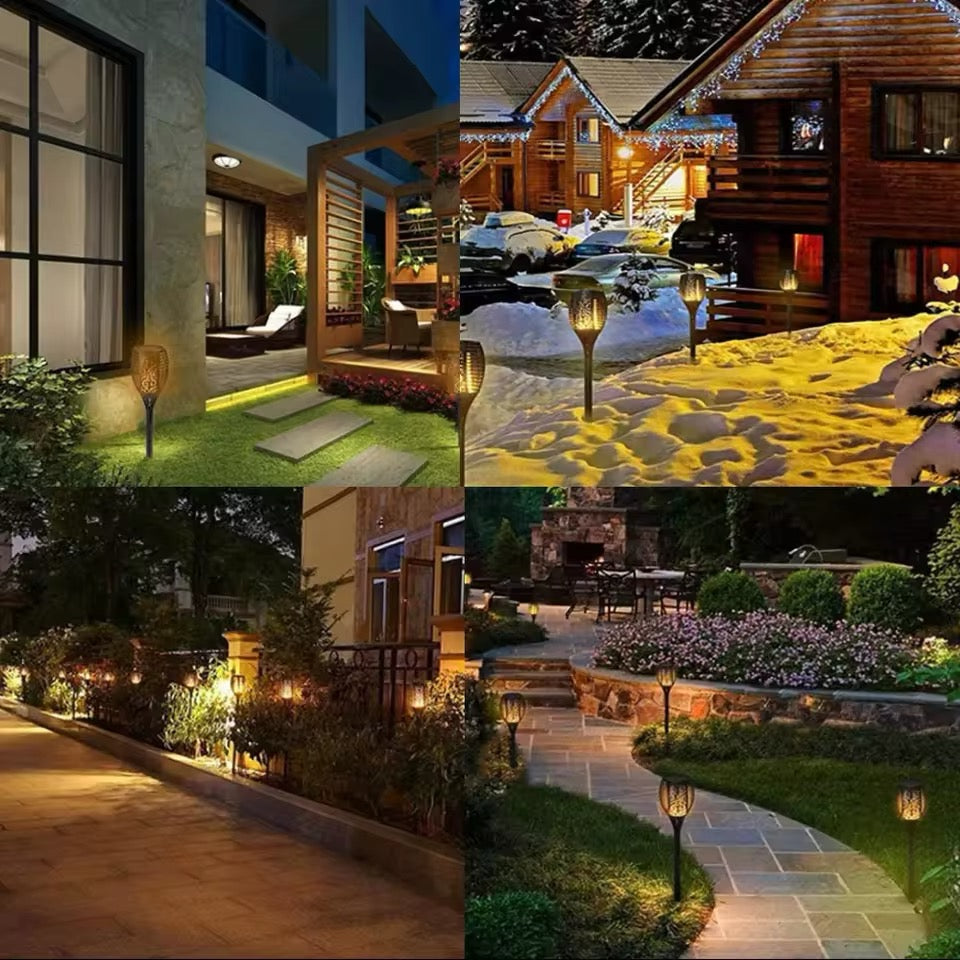 Eco-Friendly Solar Torch Lamp for Gardens