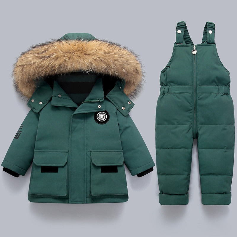 Adventurous Kids' Coat and Overall Set
