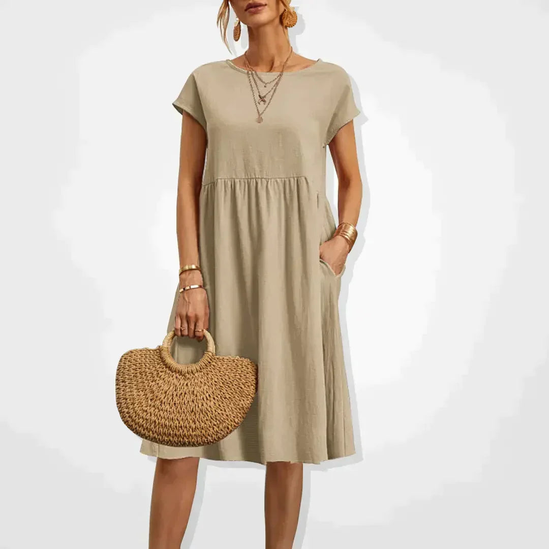 Elegant Flowing Midi Dress for Comfort