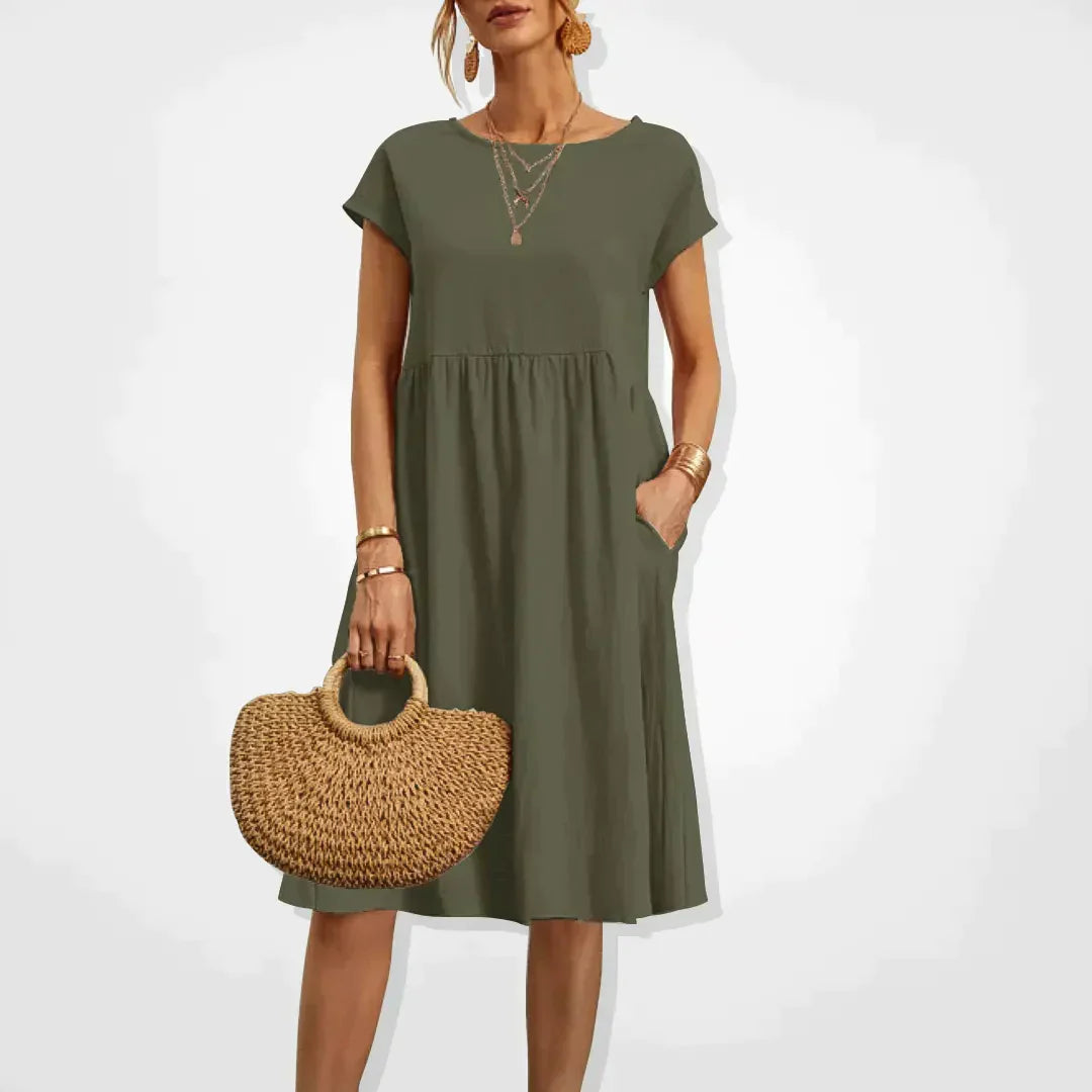 Elegant Flowing Midi Dress for Comfort
