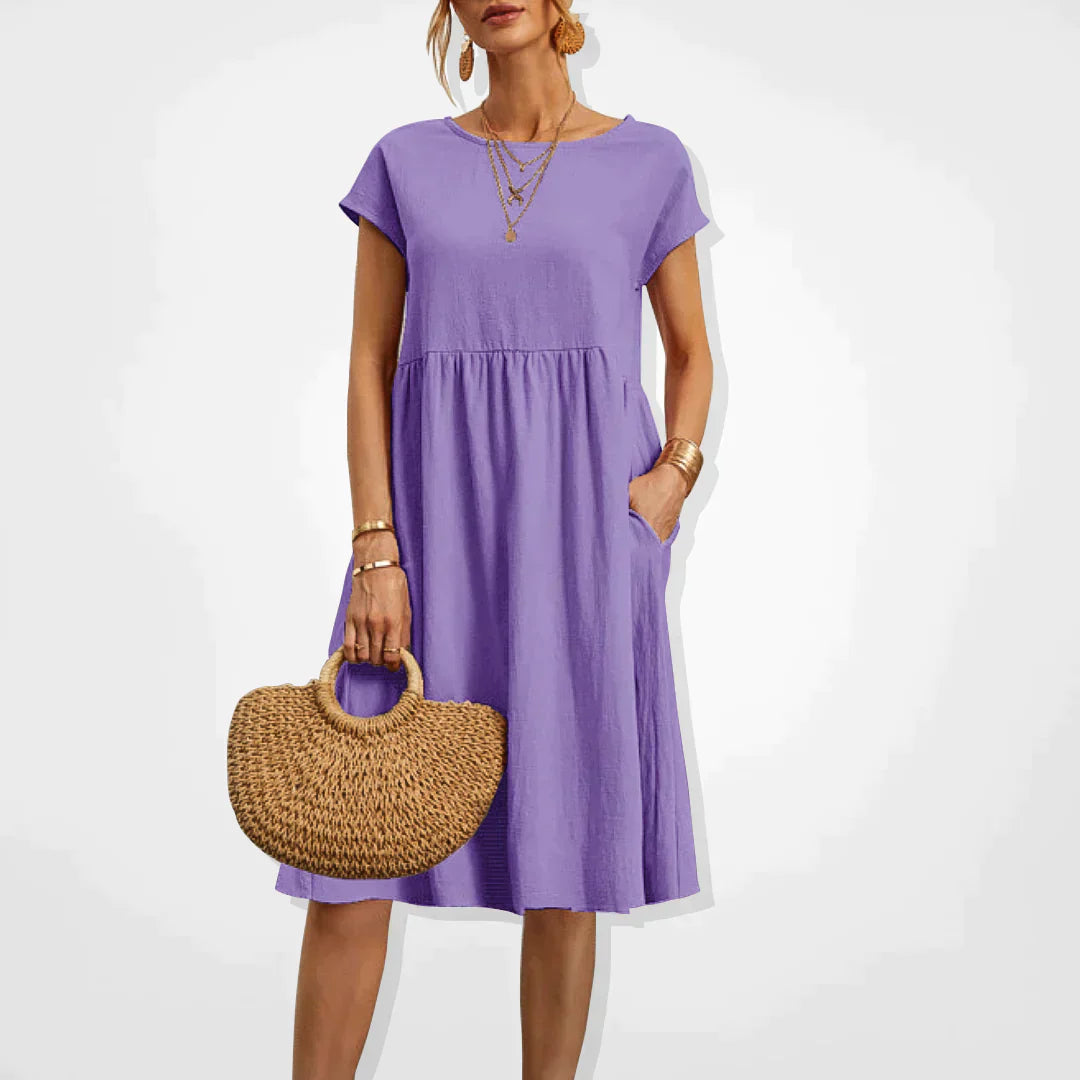 Elegant Flowing Midi Dress for Comfort