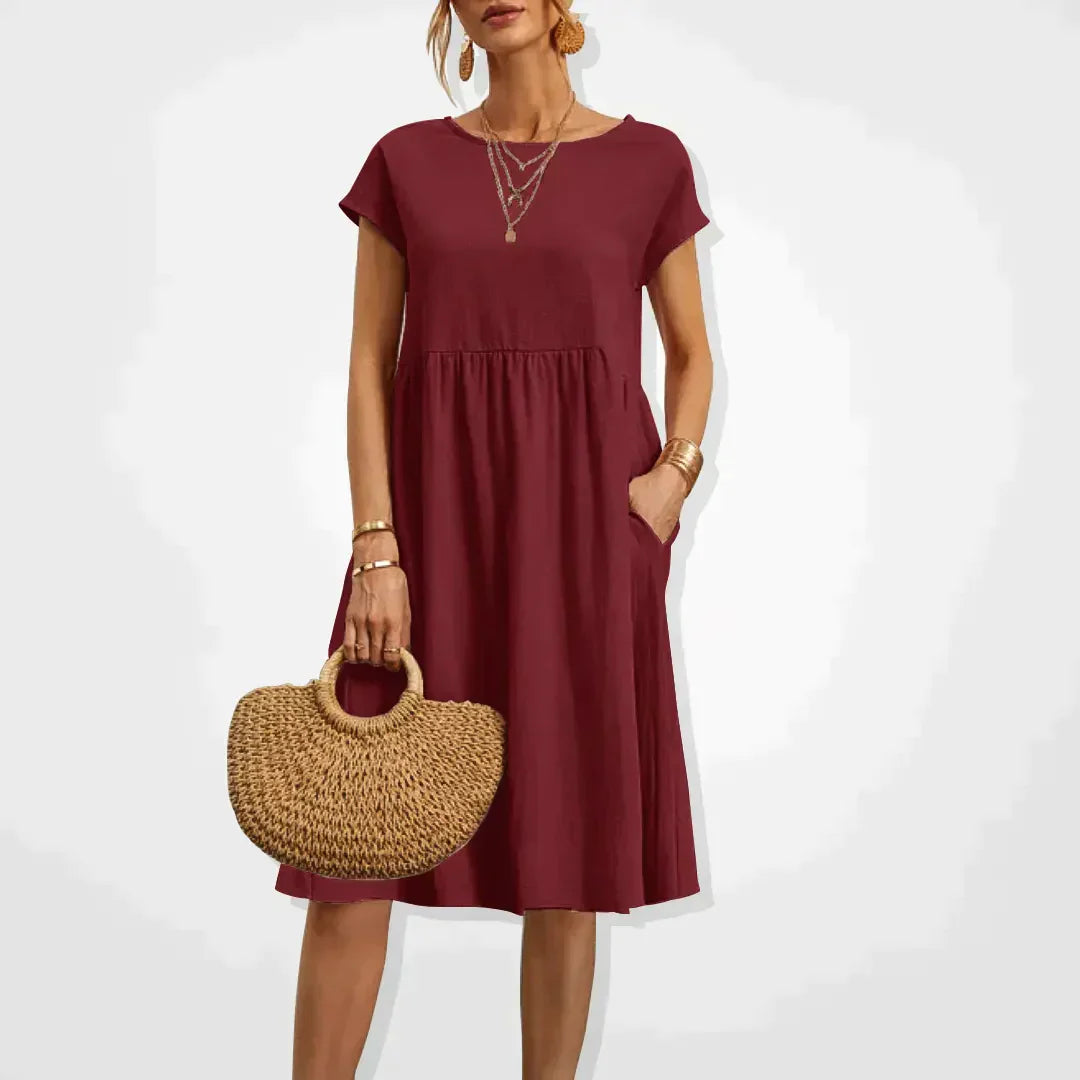 Elegant Flowing Midi Dress for Comfort