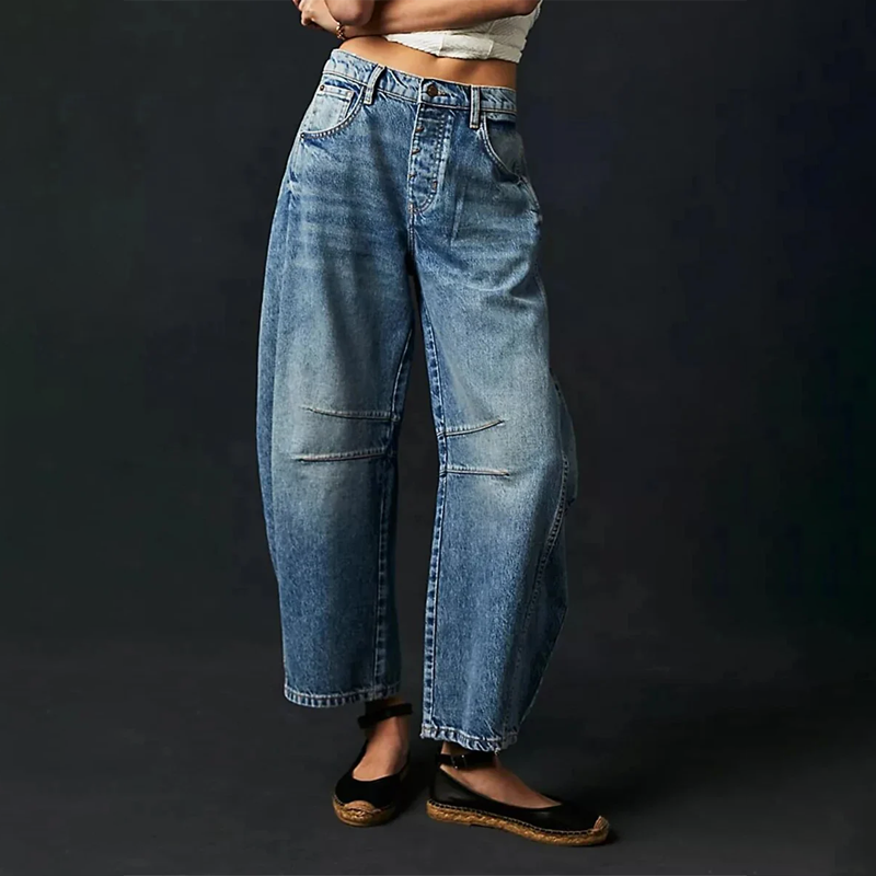 Stylish Wide-Leg Comfort Jeans for Women