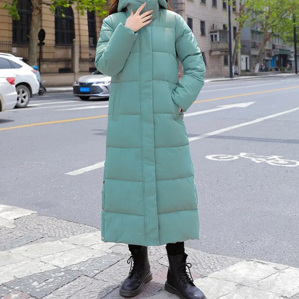 Cozy Long Quilted Winter Jacket for Women