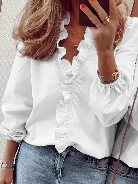 Chic Women's Summer Ruffle Blouse