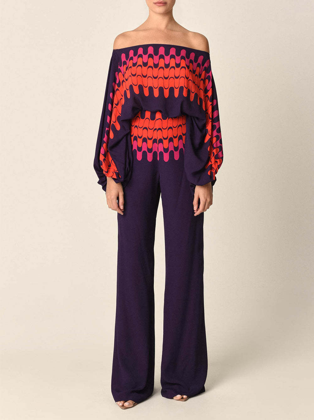 Elegant 3D Effect Wide Leg Pantsuit