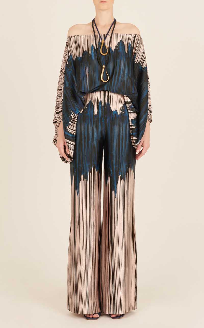 Elegant 3D Effect Wide Leg Pantsuit