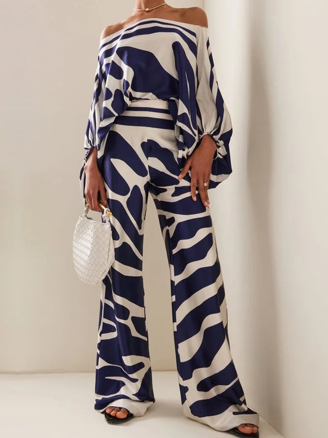 Elegant 3D Effect Wide Leg Pantsuit