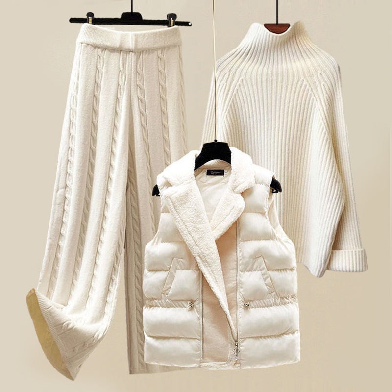 Cozy 3-Piece Winter Set: Sweater, Pants, Cardigan