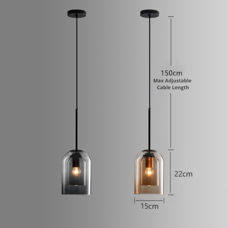 LUMINAIRE – Elegant Double Glass Pendant Light