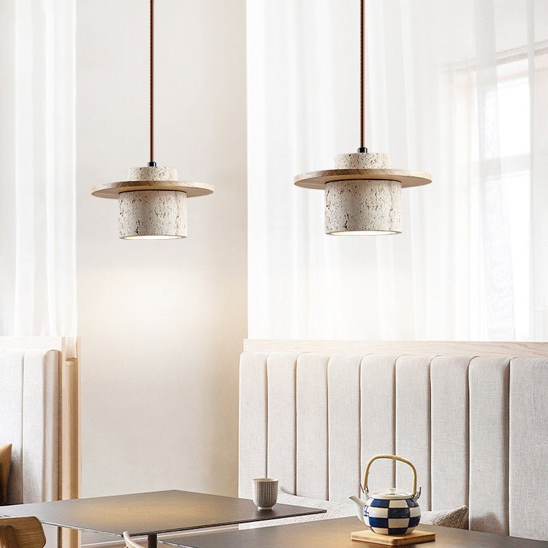 LUMINAIRE – Elegant Travertine Pendant Lamp