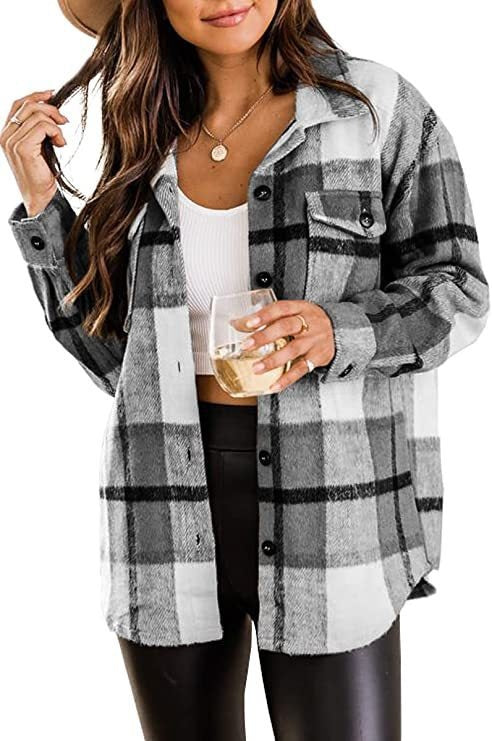Stylish Women's Checkered Button-Up Shirt
