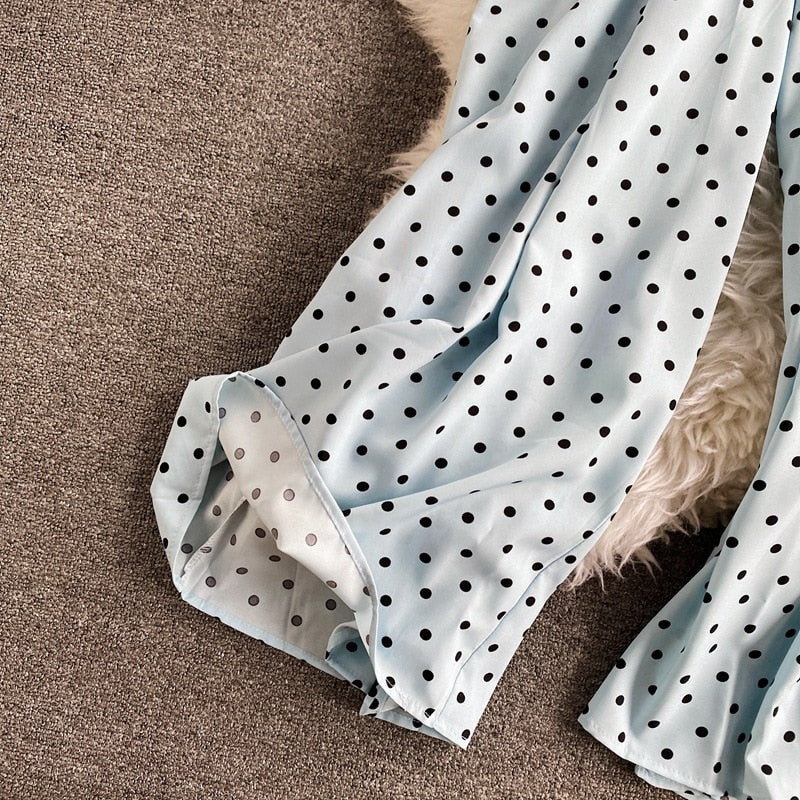 Vibrant Polka Dot Short-Sleeve Jumpsuit