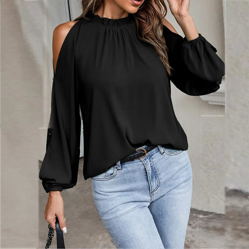 Chic Women's Long Sleeve Blouse