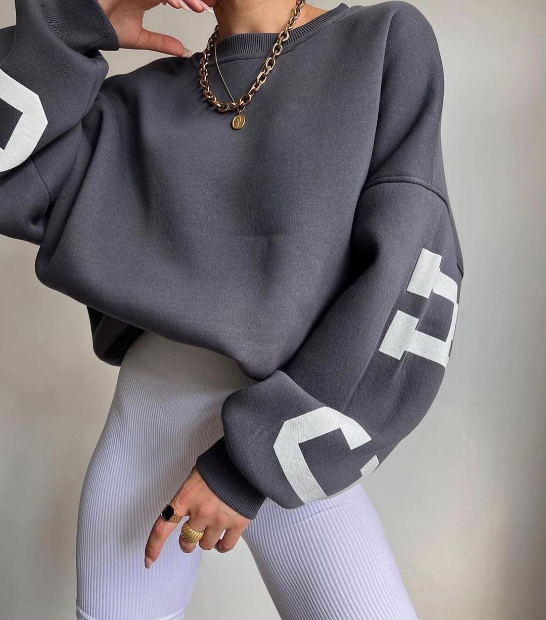 Cozy O Neck Long Sleeve Hoodie