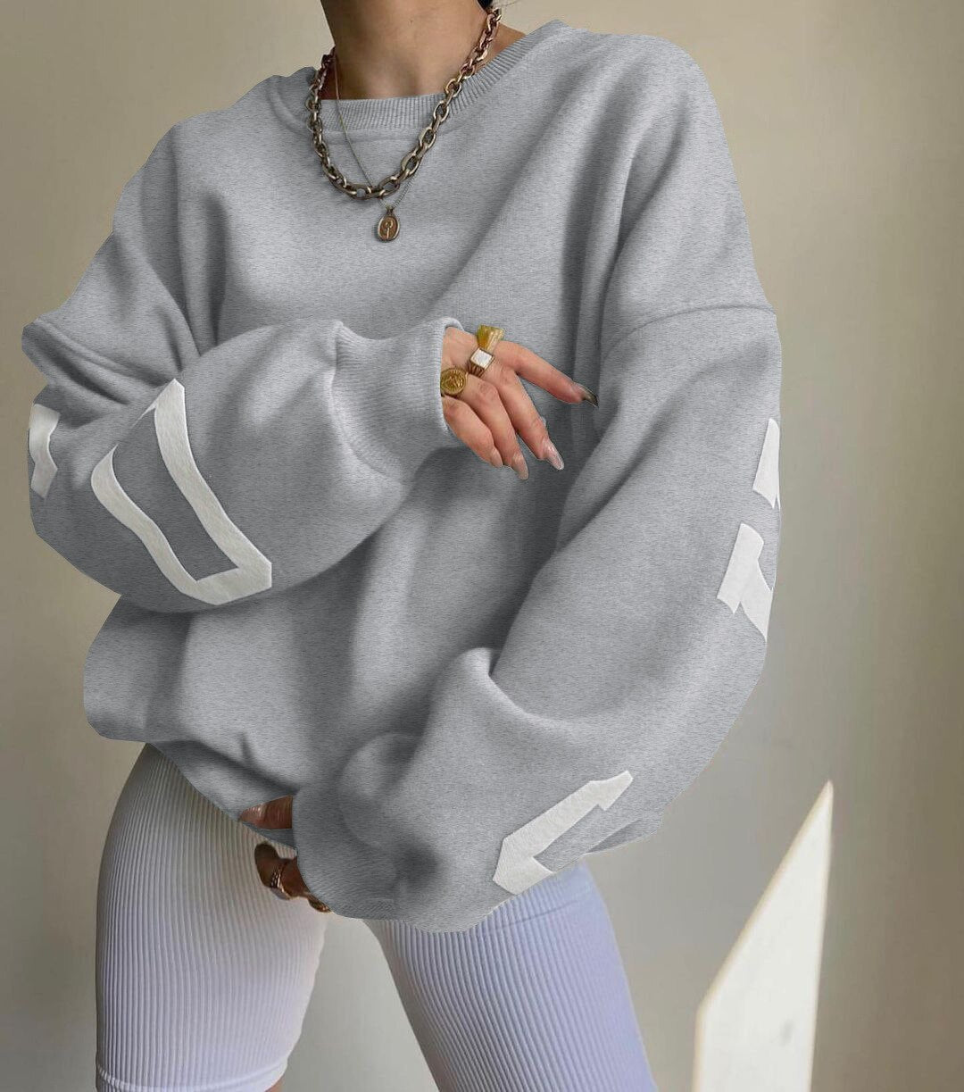 Cozy O Neck Long Sleeve Hoodie