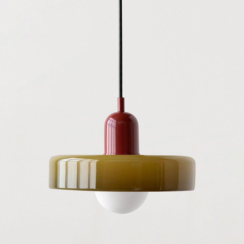 LUMINOUS ARTISAN – Elegant Colored Glass Pendant Lamp