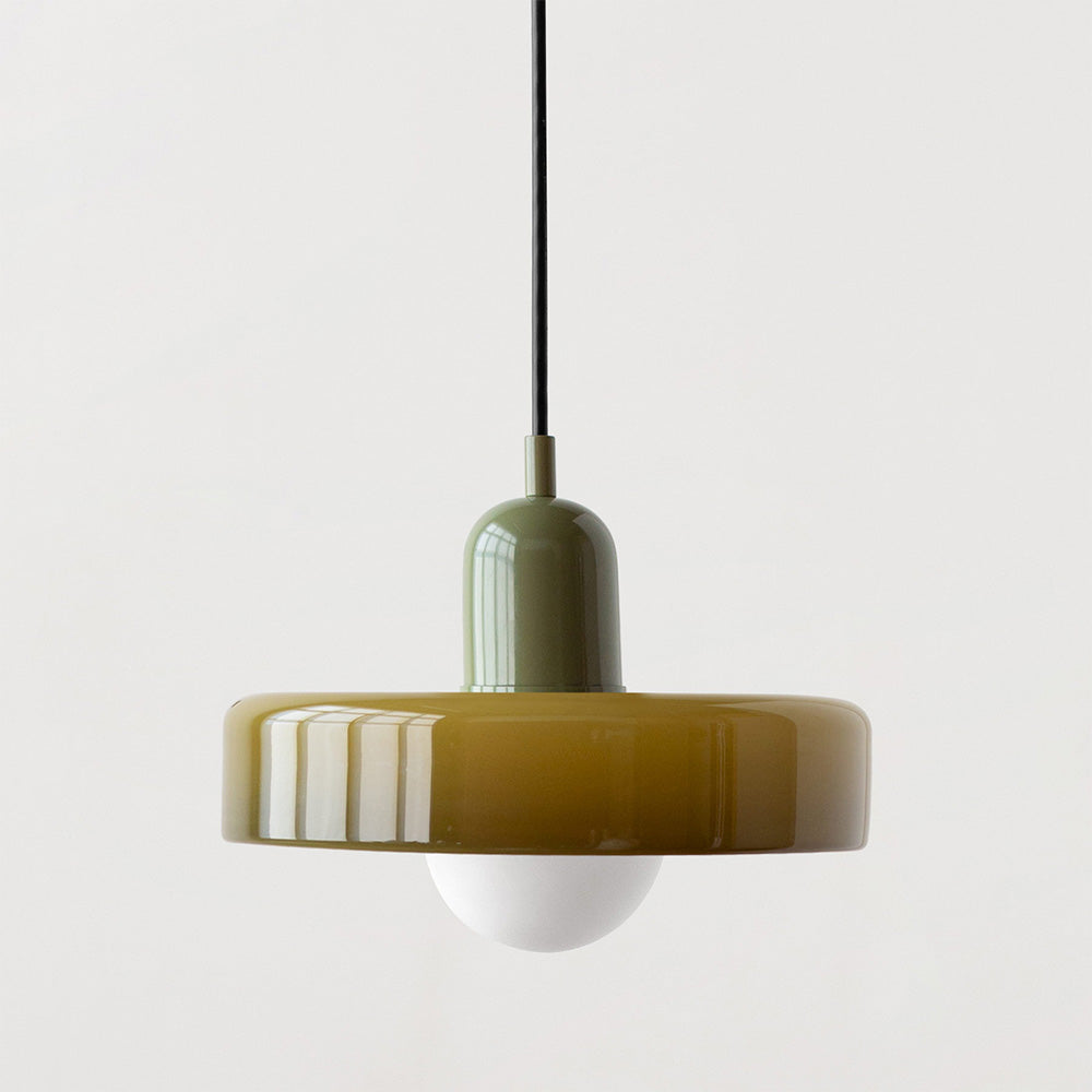 LUMINOUS ARTISAN – Elegant Colored Glass Pendant Lamp