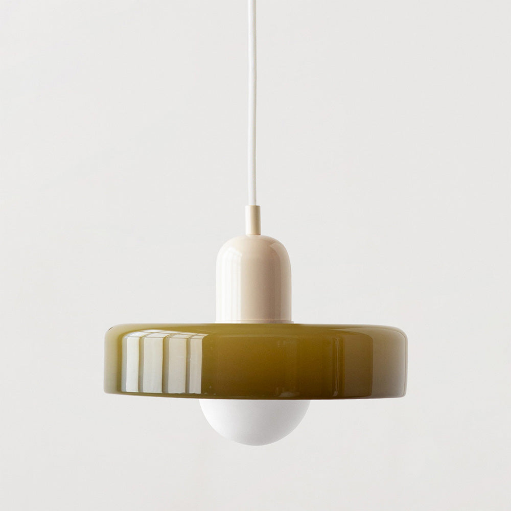 LUMINOUS ARTISAN – Elegant Colored Glass Pendant Lamp