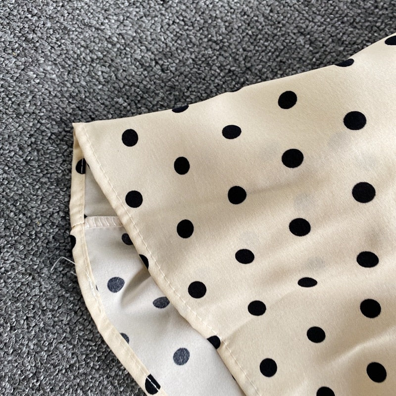 Vibrant Polka Dot Short-Sleeve Jumpsuit