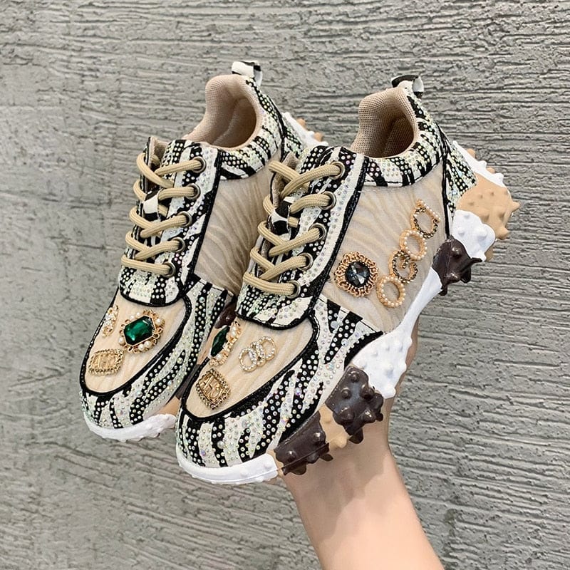 Radiant Diamond-Embellished Luxury Footwear