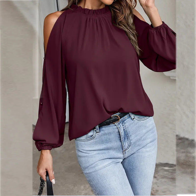 Chic Women's Long Sleeve Blouse