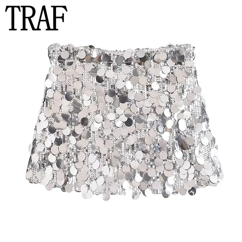 Radiant Mini Sequin Skirt for Women