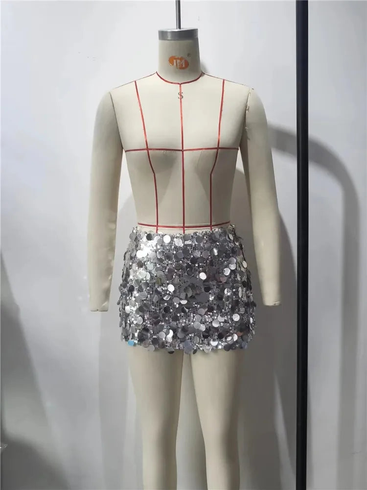 Radiant Mini Sequin Skirt for Women