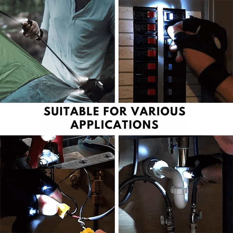 Innovative Fingerless LED Work Gloves
